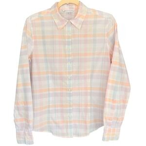 Brooks Brothers Pastel Plaid Button‎ Down Shirt Long Sleeve 100% Cotton